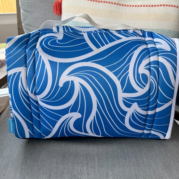 Kanga 24-Pack Kase Mate Insulated Soft Beer Cooler Blue & White Wave Top Handle - Picture 5 of 11